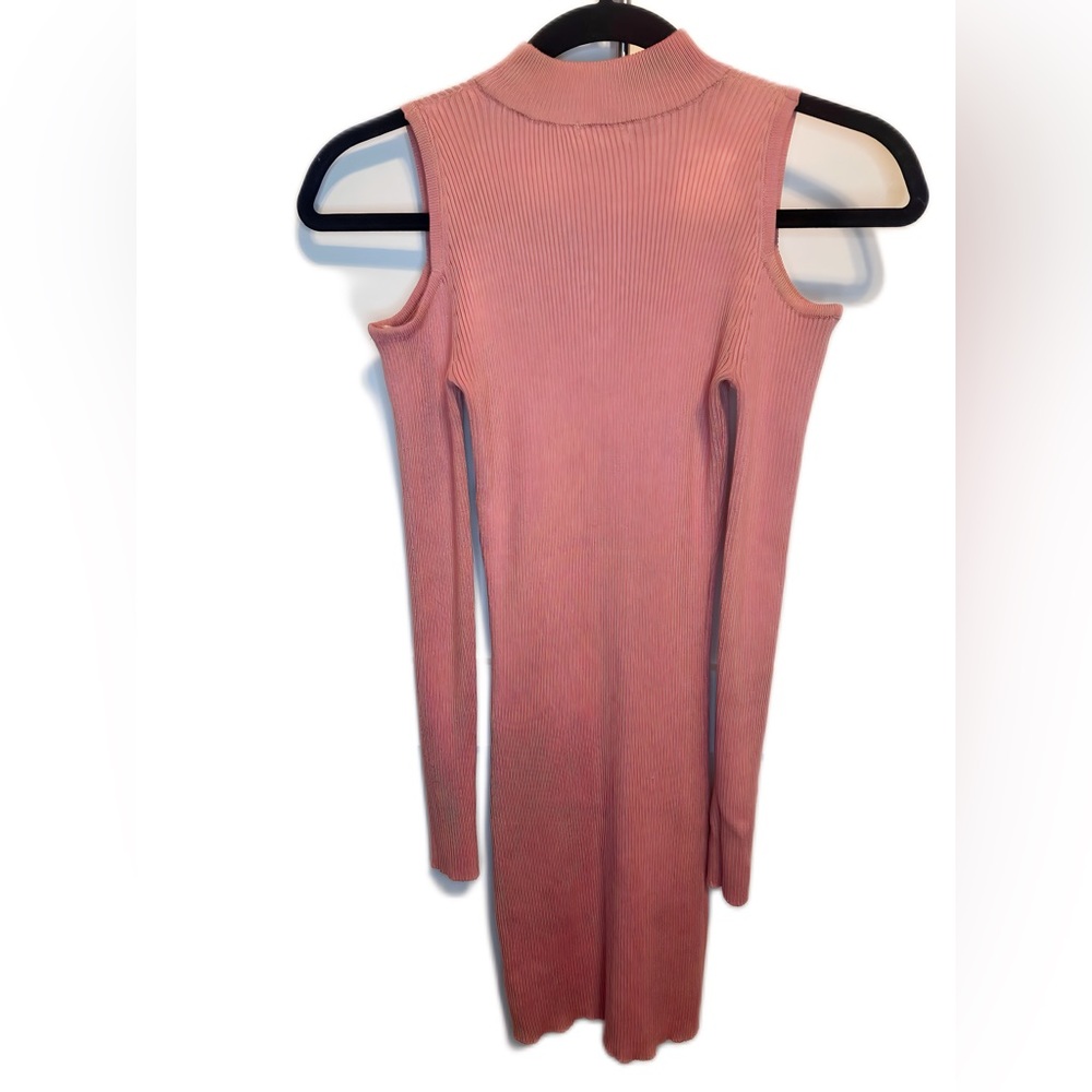 Pink Cut Out Sweater Dress